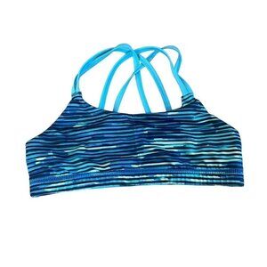 Girl C9 by Champion Size L 10/12 pullover sports bra polyester blue athletic